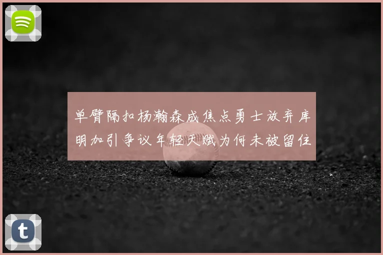 单臂隔扣杨瀚森成焦点勇士放弃库明加引争议年轻天赋为何未被留住